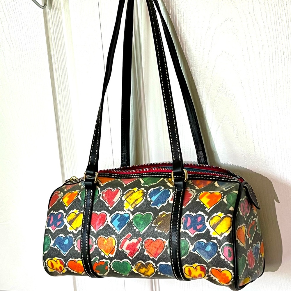 Vintage Dooney and Burke Heart Design Handbag